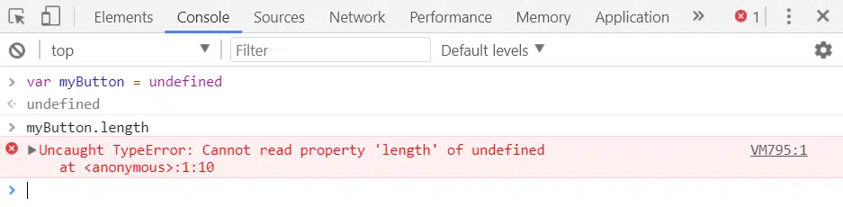 Screenshot of TypeError: Cannot read property ‘length’