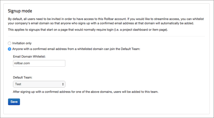 Easier way to get your team on Rollbar