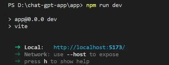 Open app and run ChatGPT