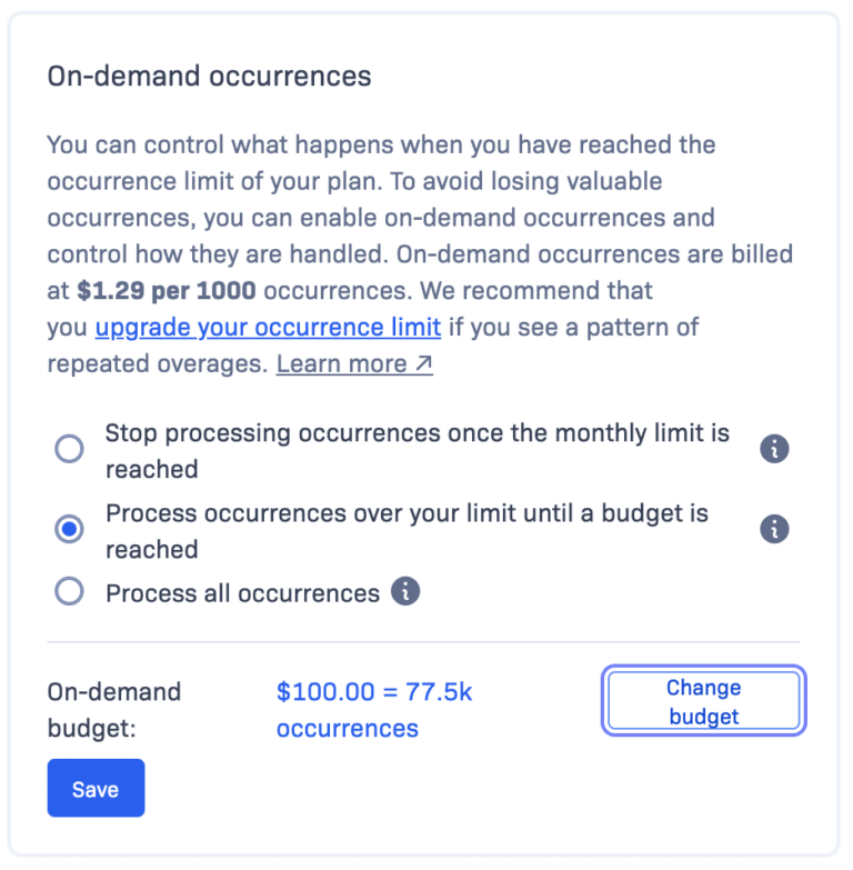 Introducing Overage Budgets | Rollbar